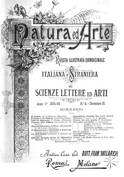 Natura ed arte rivista illustrata quindicinale italiana e straniera di scienze, lettere ed arti