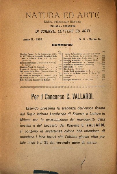 Natura ed arte rivista illustrata quindicinale italiana e straniera di scienze, lettere ed arti