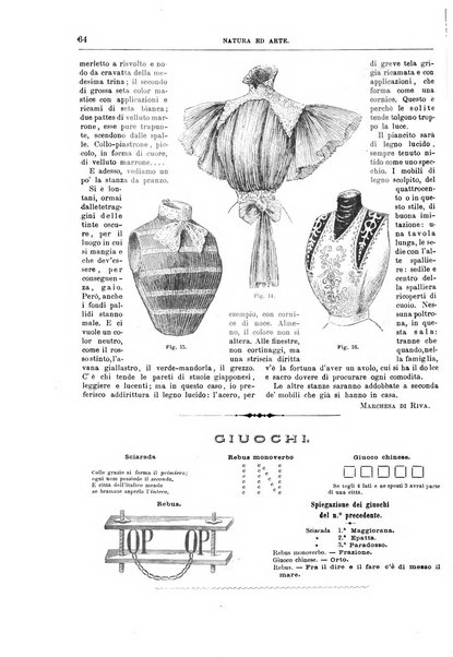 Natura ed arte rivista illustrata quindicinale italiana e straniera di scienze, lettere ed arti