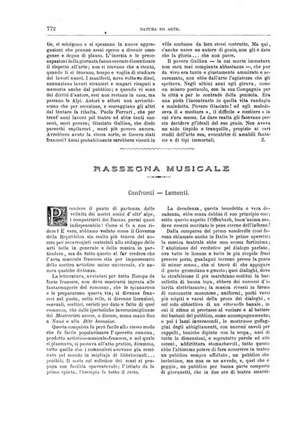 Natura ed arte rivista illustrata quindicinale italiana e straniera di scienze, lettere ed arti