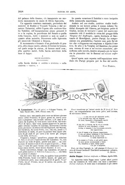 Natura ed arte rivista illustrata quindicinale italiana e straniera di scienze, lettere ed arti