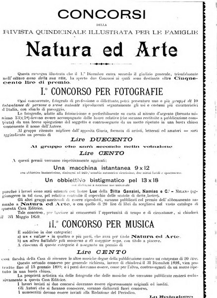 Natura ed arte rivista illustrata quindicinale italiana e straniera di scienze, lettere ed arti