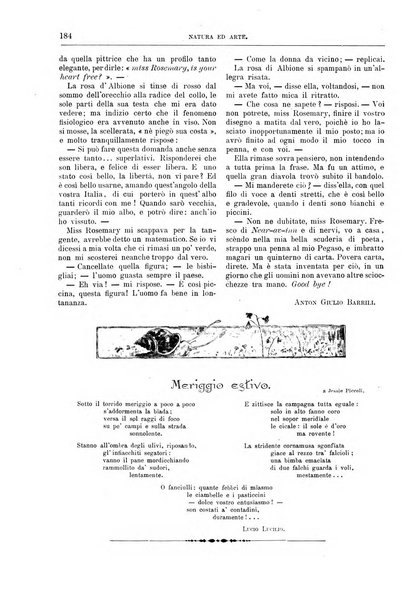 Natura ed arte rivista illustrata quindicinale italiana e straniera di scienze, lettere ed arti