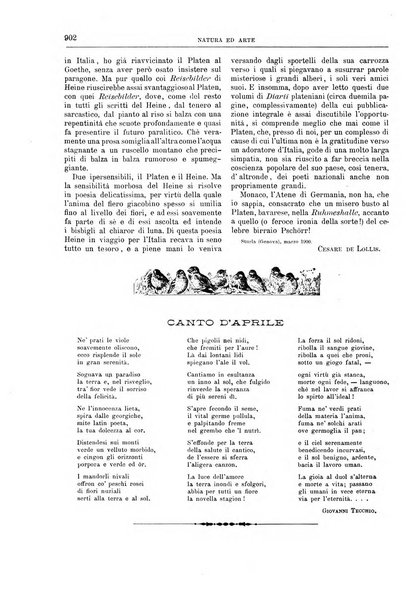 Natura ed arte rivista illustrata quindicinale italiana e straniera di scienze, lettere ed arti