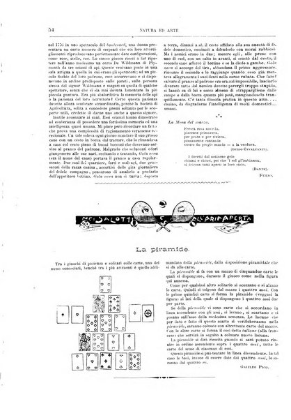 Natura ed arte rivista illustrata quindicinale italiana e straniera di scienze, lettere ed arti