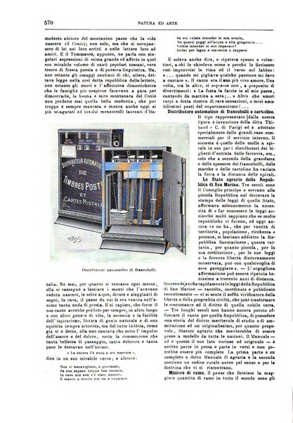 Natura ed arte rivista illustrata quindicinale italiana e straniera di scienze, lettere ed arti