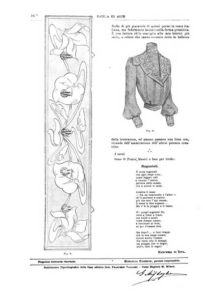 Natura ed arte rivista illustrata quindicinale italiana e straniera di scienze, lettere ed arti