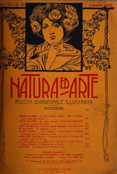 Natura ed arte rivista illustrata quindicinale italiana e straniera di scienze, lettere ed arti