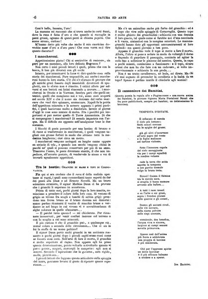 Natura ed arte rivista illustrata quindicinale italiana e straniera di scienze, lettere ed arti