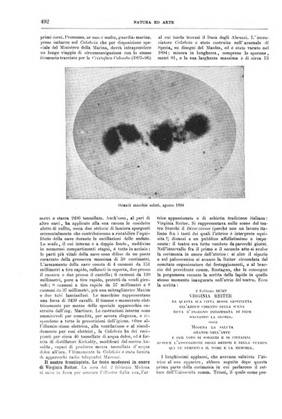 Natura ed arte rivista illustrata quindicinale italiana e straniera di scienze, lettere ed arti