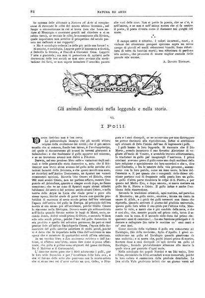 Natura ed arte rivista illustrata quindicinale italiana e straniera di scienze, lettere ed arti