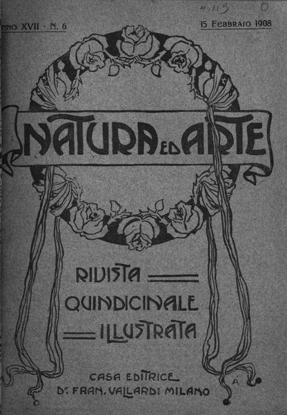 Natura ed arte rivista illustrata quindicinale italiana e straniera di scienze, lettere ed arti