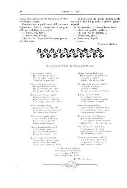 Natura ed arte rivista illustrata quindicinale italiana e straniera di scienze, lettere ed arti