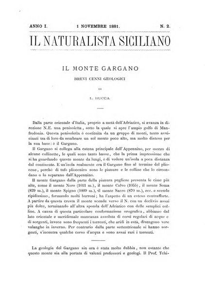 Il naturalista siciliano giornale di scienze naturali