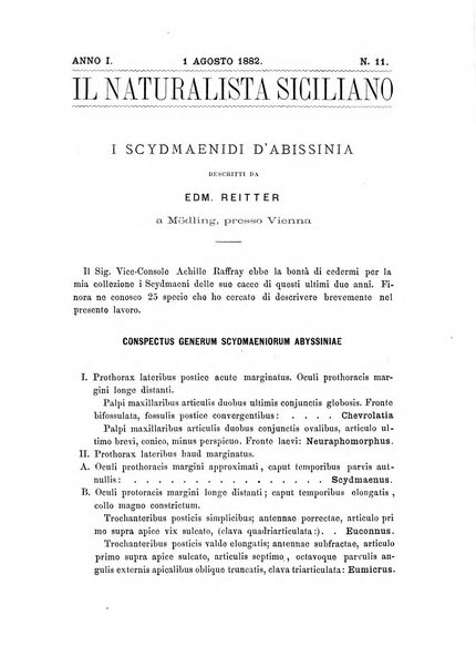 Il naturalista siciliano giornale di scienze naturali