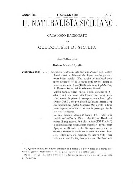 Il naturalista siciliano giornale di scienze naturali