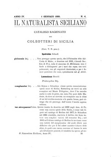 Il naturalista siciliano giornale di scienze naturali