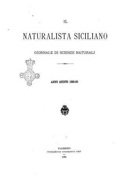 Il naturalista siciliano giornale di scienze naturali