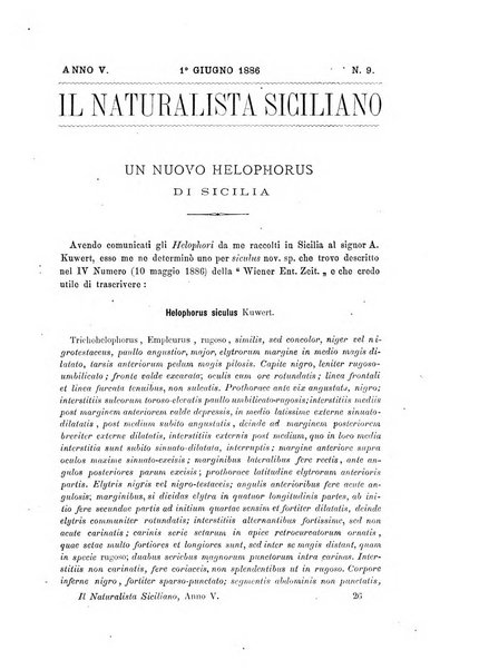 Il naturalista siciliano giornale di scienze naturali