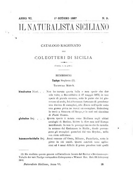 Il naturalista siciliano giornale di scienze naturali