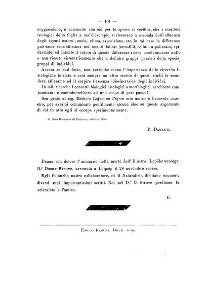 Il naturalista siciliano giornale di scienze naturali