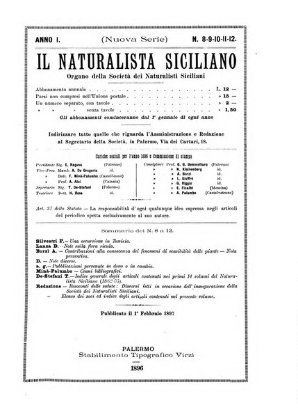 Il naturalista siciliano giornale di scienze naturali