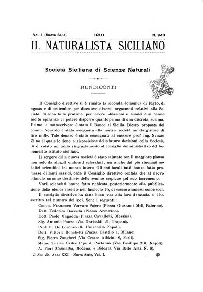 Il naturalista siciliano giornale di scienze naturali