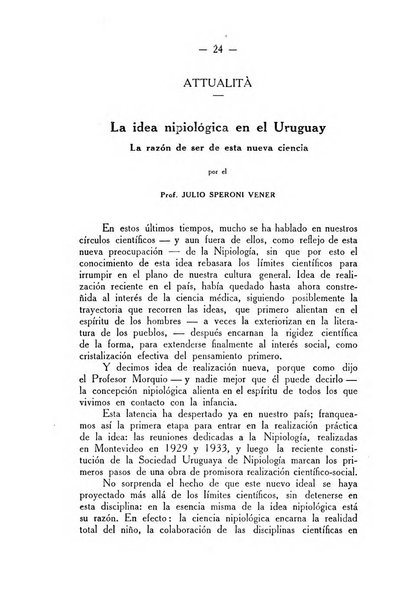 La nipiologia rivista internazionale trimestrale di tutti gli studi scientifici sulla prima età