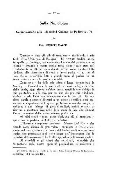 La nipiologia rivista internazionale trimestrale di tutti gli studi scientifici sulla prima età