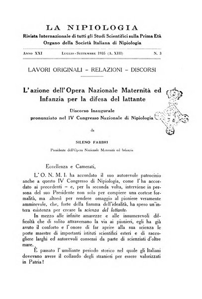 La nipiologia rivista internazionale trimestrale di tutti gli studi scientifici sulla prima età