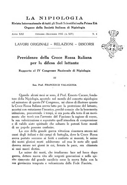 La nipiologia rivista internazionale trimestrale di tutti gli studi scientifici sulla prima età