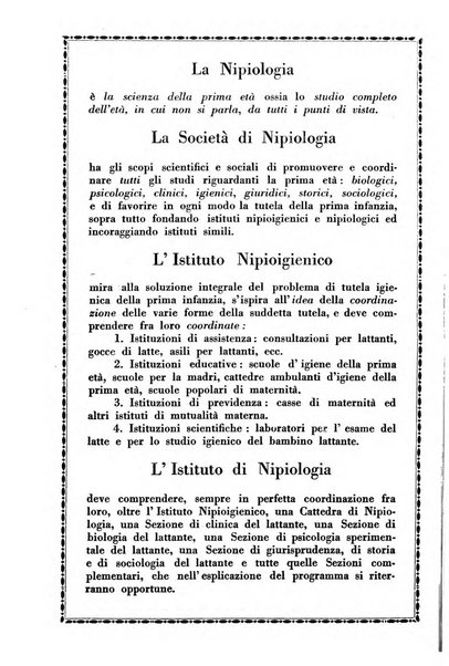 La nipiologia rivista internazionale trimestrale di tutti gli studi scientifici sulla prima età