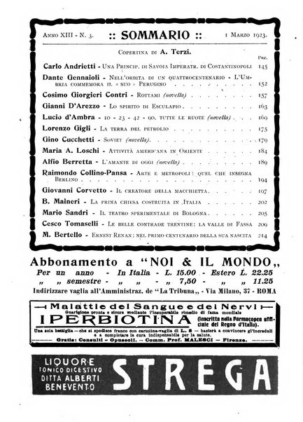 Noi e il mondo rivista mensile de La tribuna