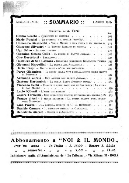 Noi e il mondo rivista mensile de La tribuna