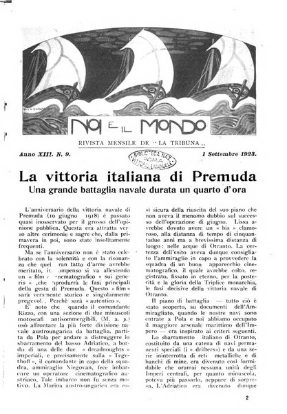 Noi e il mondo rivista mensile de La tribuna