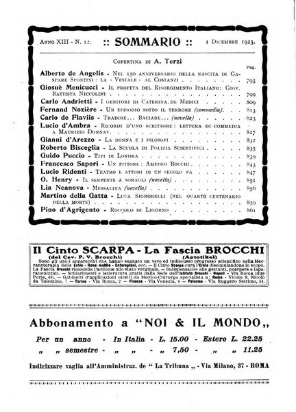 Noi e il mondo rivista mensile de La tribuna