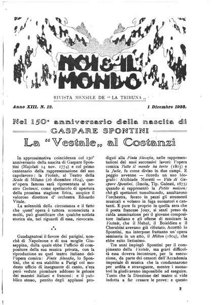 Noi e il mondo rivista mensile de La tribuna