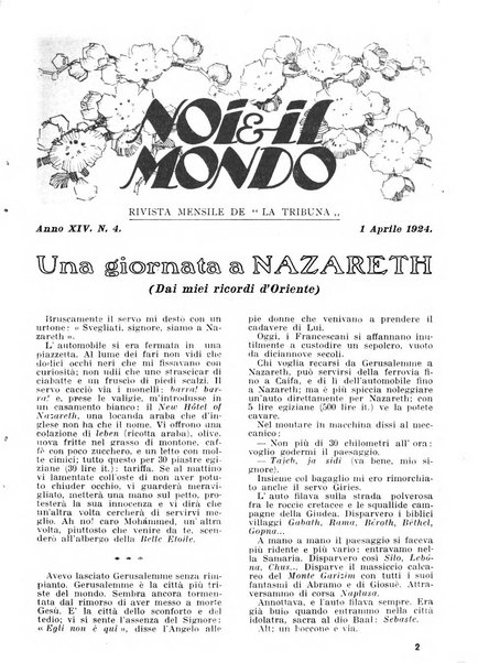 Noi e il mondo rivista mensile de La tribuna