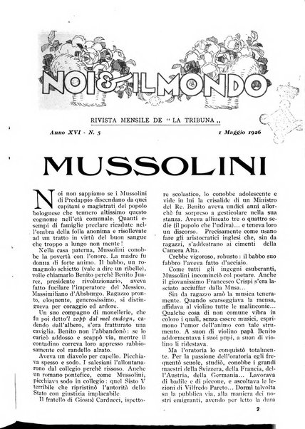 Noi e il mondo rivista mensile de La tribuna