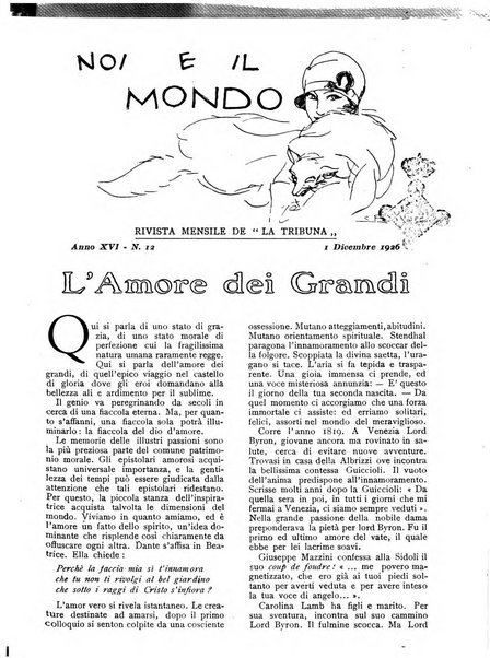 Noi e il mondo rivista mensile de La tribuna