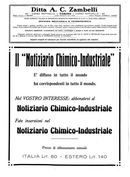 Il notiziario chimico industriale rivista internazionale di chimica