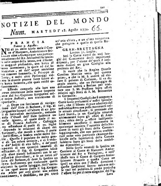 Notizie del mondo