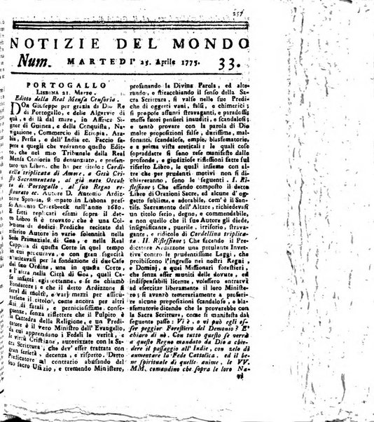 Notizie del mondo