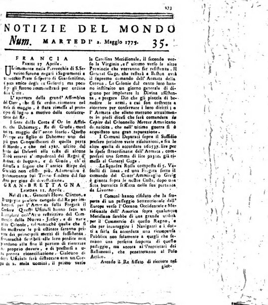 Notizie del mondo