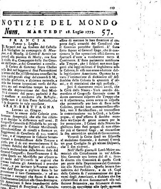 Notizie del mondo