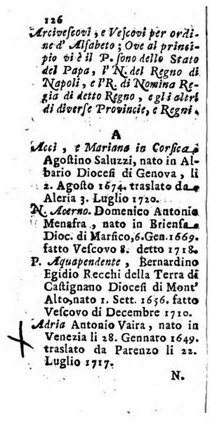 Notizie per l'anno ... secondo il martirologio romano..