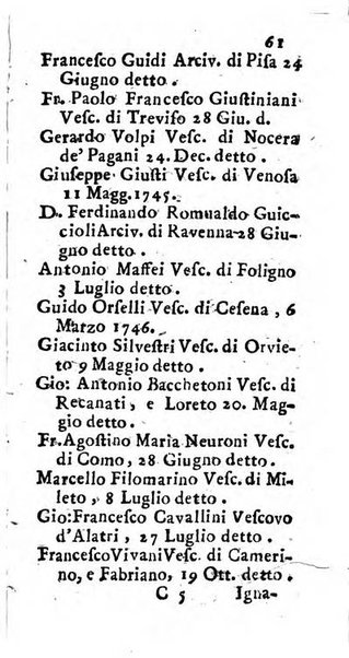 Notizie per l'anno ... secondo il martirologio romano..