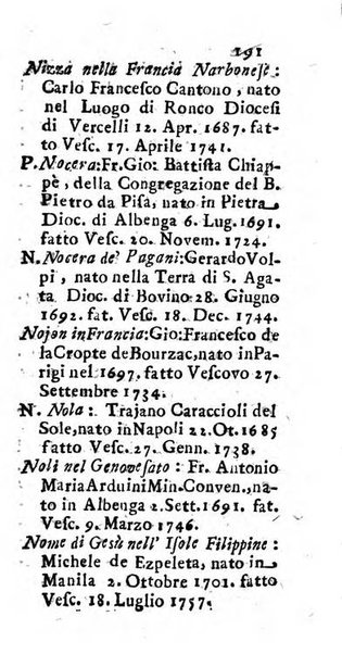 Notizie per l'anno ... secondo il martirologio romano..