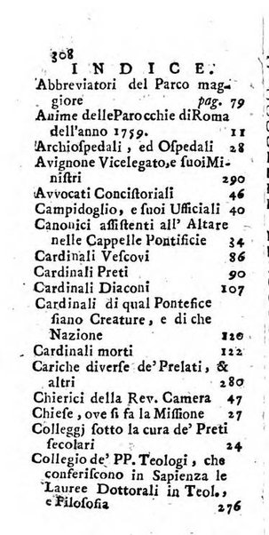 Notizie per l'anno ... secondo il martirologio romano..