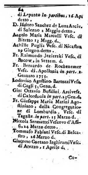 Notizie per l'anno ... secondo il martirologio romano..